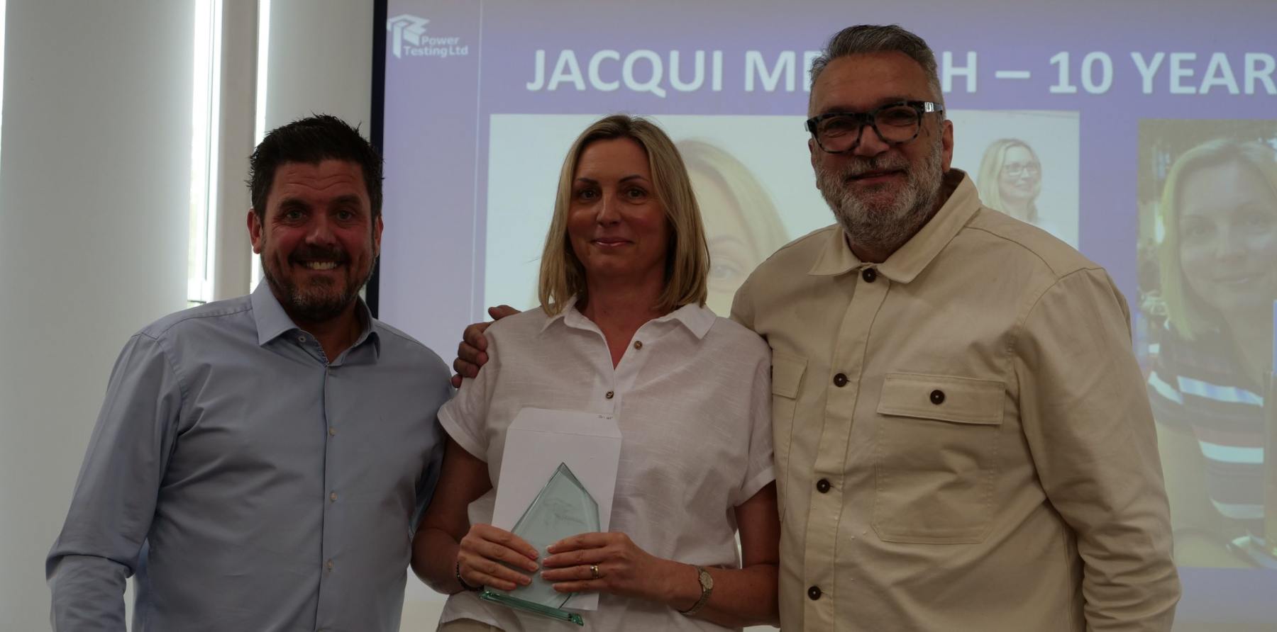 Jacqui Mellish – 10 Years' Service
