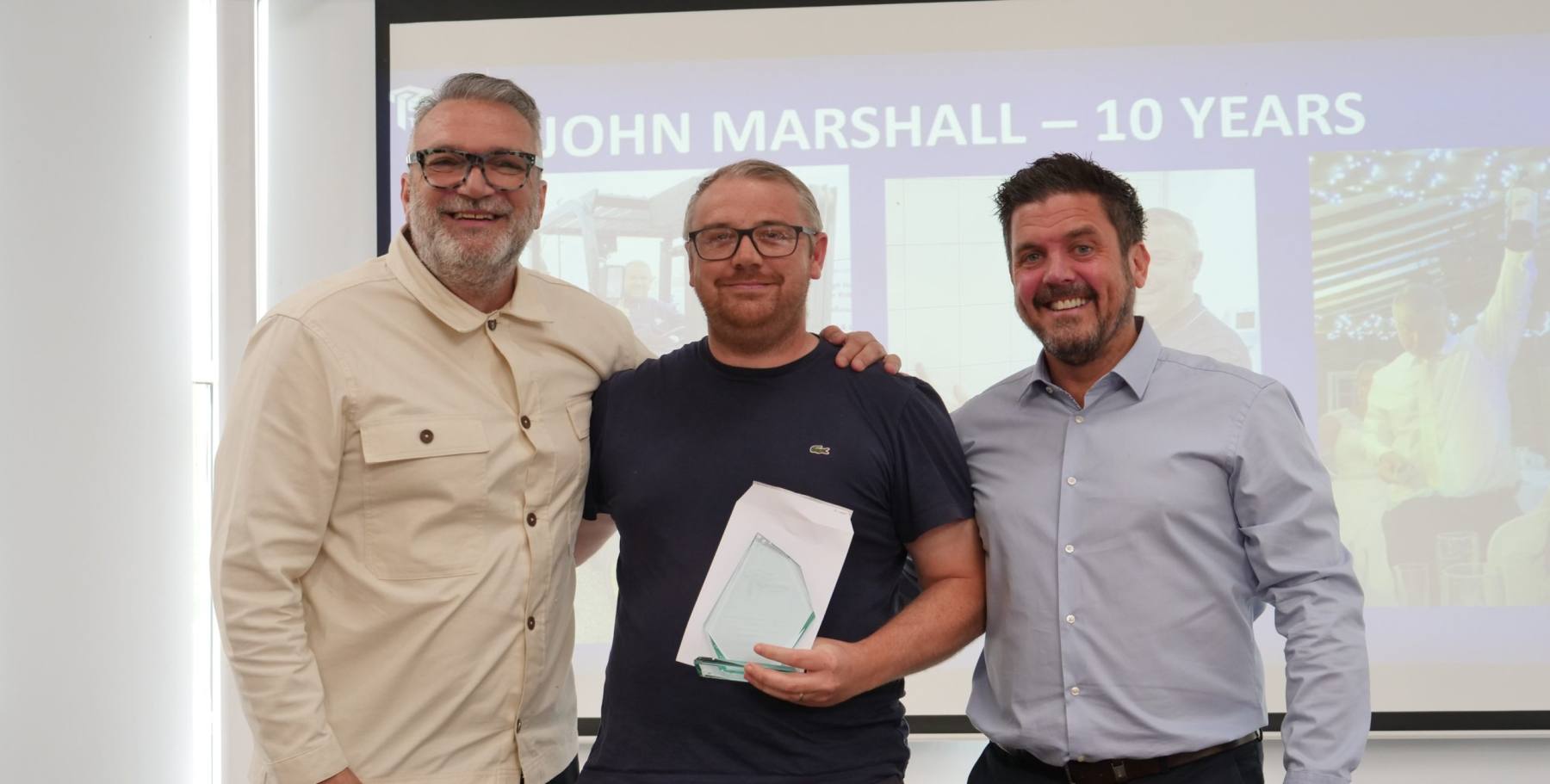 John Marshall – 10 Years' Service